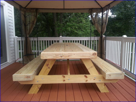 Completed Super Picnic Table Plan